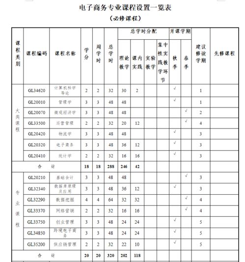 电子商务专业总分